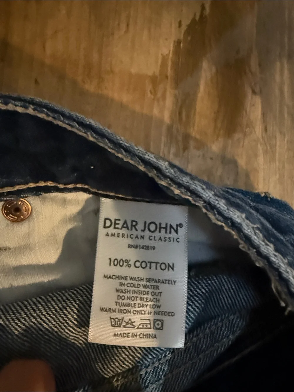 Dear John Dark Blue Distressed Cropped Jeans